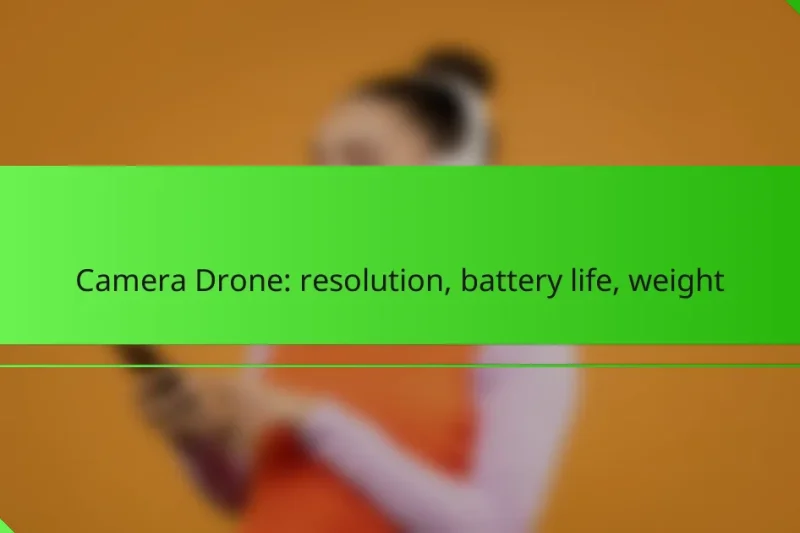 Camera Drone: resolution, battery life, weight