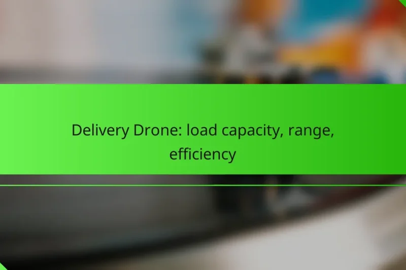 Delivery Drone: load capacity, range, efficiency