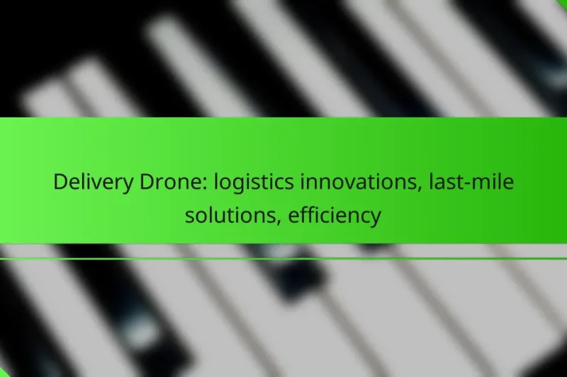 Delivery Drone: logistics innovations, last-mile solutions, efficiency