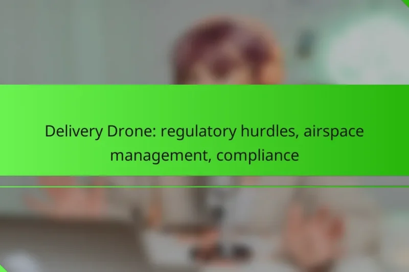 Delivery Drone: regulatory hurdles, airspace management, compliance