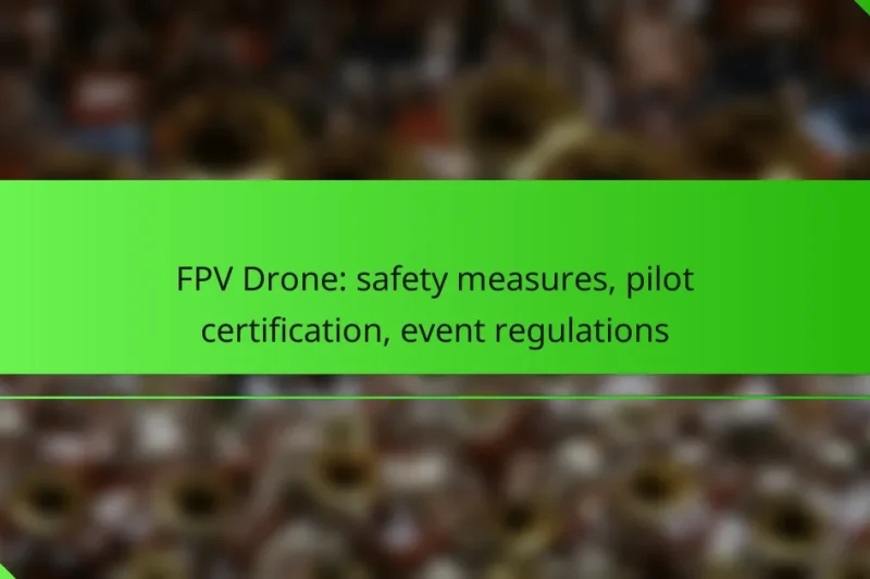 FPV Drone: safety measures, pilot certification, event regulations