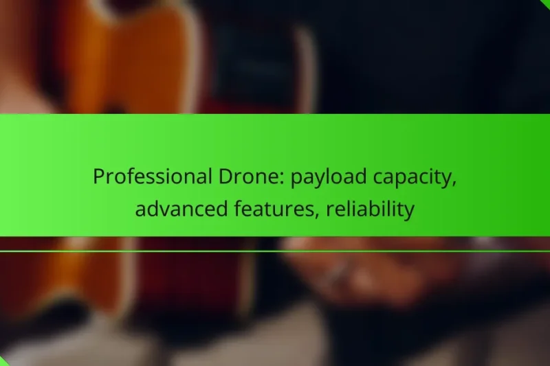 Professional Drone: payload capacity, advanced features, reliability