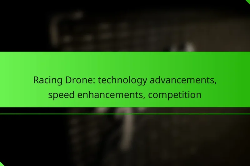 Racing Drone: technology advancements, speed enhancements, competition