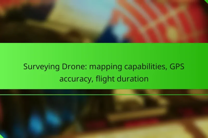 Surveying Drone: mapping capabilities, GPS accuracy, flight duration