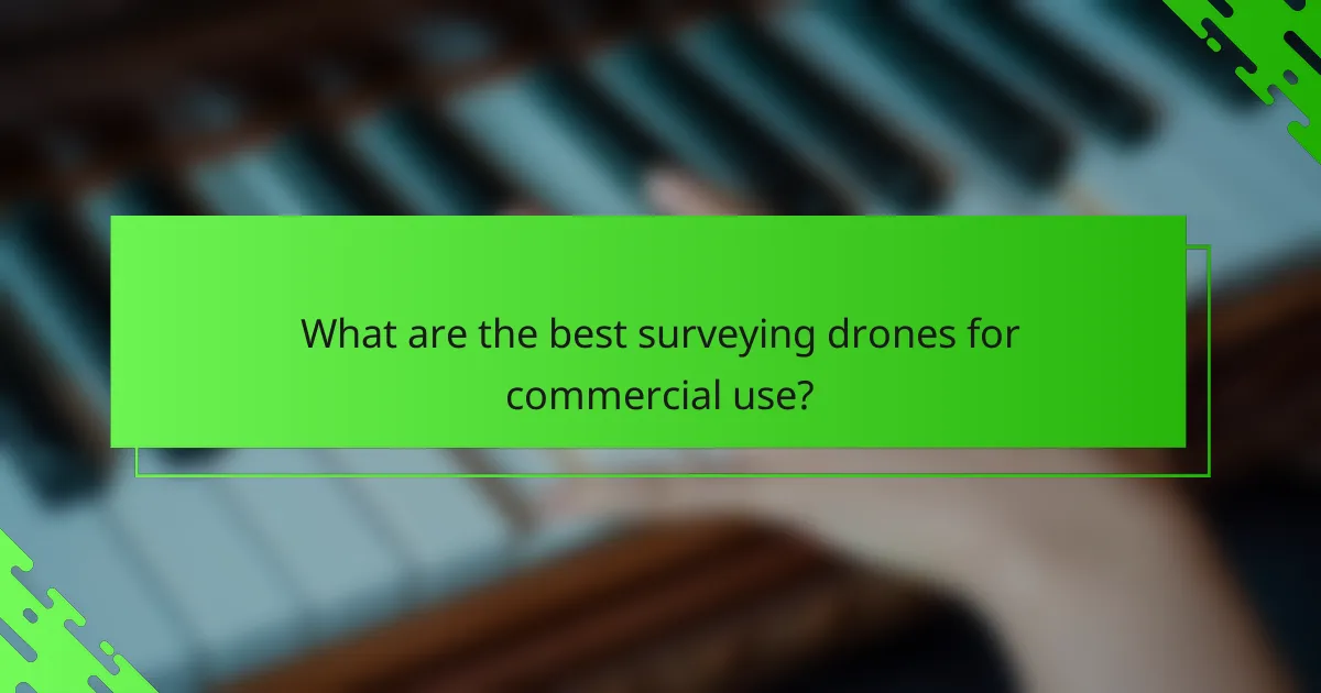 What are the best surveying drones for commercial use?