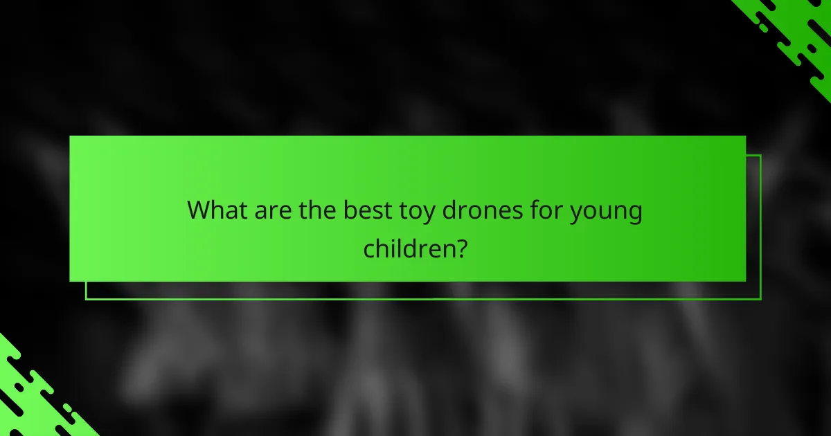 What are the best toy drones for young children?